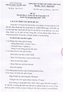 Đề án thu hút bác sỹ về làm việc tại Trung tâm Y tế huyện Sóc Sơn giai đoạn 2018-2020